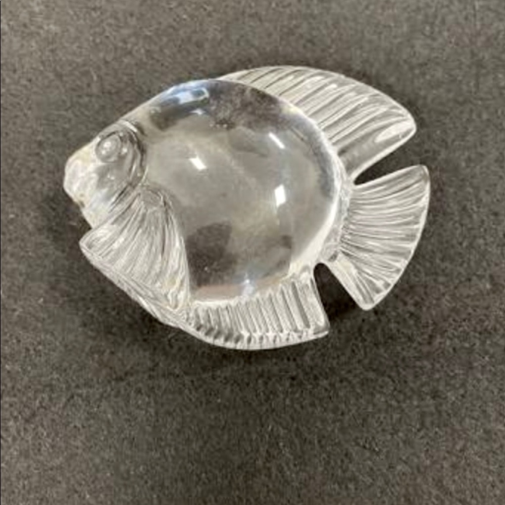 Daum, France, Fish crystal paperweight